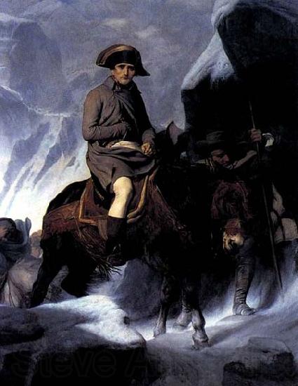 Paul Delaroche Bonaparte Crossing the Alps Norge oil painting art